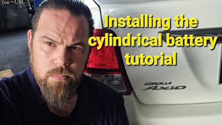 how to install the new cylindrical battery toyota corolla hybrid (master class tutorial)