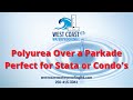 Polyurea over a parkade by west coast waterproofing ltd