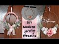 NEW Dollar Tree DIY Spring Wreaths | DIY Modern Spring Wreaths | Simple Yet Chic