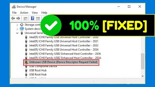 solved unknown usb device in windows 11 - fix unknown usb device |  device descriptor request failed