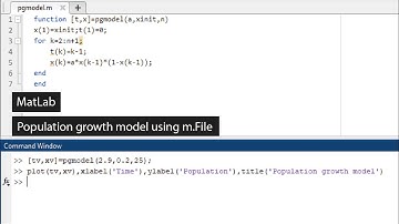 Matlab: Population growth model using m.File