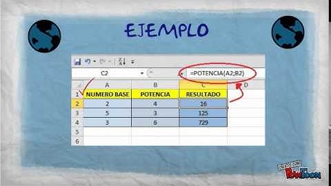 FUNCION "POTENCIA" EXCEL