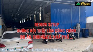 Review Xưởng Sản Xuất Gỗ Công Nghiệp, Gỗ Tự Nhiên tại Bình Dương, Máy CNC Nesting, dán cạnh, khoan..