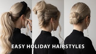 LAST MINUTE HOLIDAY HAIRSTYLES🎄🎁