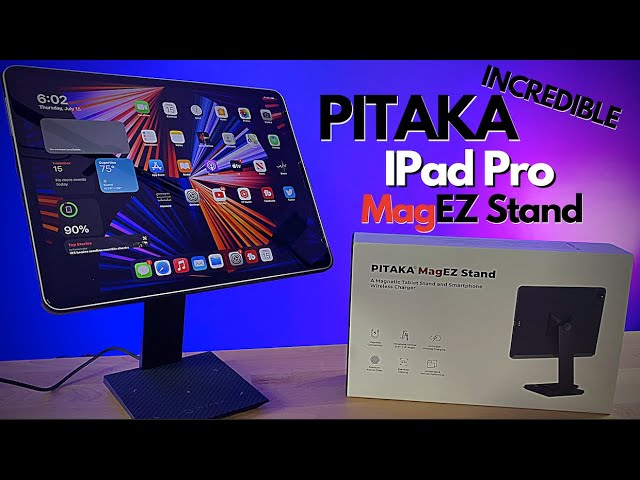 PITAKA IPAD Pro MagEZ Stand - Awesome Magnetic Stand with Wireless Charging  Base!!With a MagEZ Case!