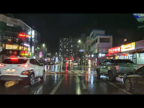 도깨비 기사는 비오는 태백 밤거리 달리며 불경기 속에도 최선 다한다