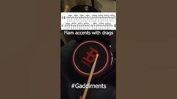 Flam Accents with drags (Gaddiments) #SteveGadd #Gaddiments #drumscore #drumsolo