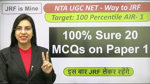 100% Sure 20 MCQs on Paper 1 | NTA UGC NET JRF | By Navdeep Kaur
