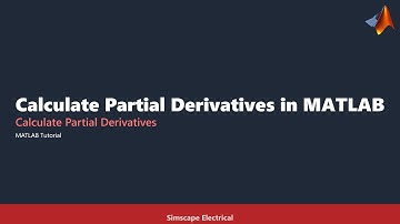 Calculate Partial Derivatives in MATLAB