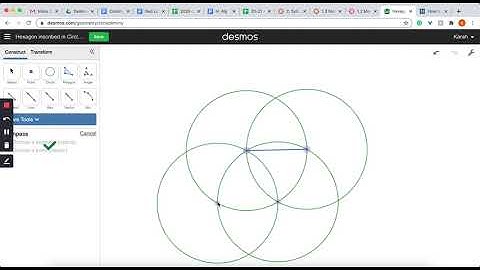 Hexagon Inscribed in a Circle Desmos Tutorial