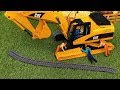 BRUDER excavator in TROUBLE! JCB Backhoe RC toys action for kids!