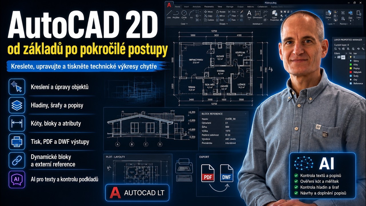 Náhled videa: Školení AutoCAD 2D od základů po pokročilé postupy
