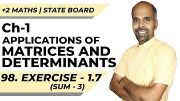 Class 12 | Ex - 1.7 | Q.No. 3 | Applications of Matrices & Determinants | State Board | ram maths