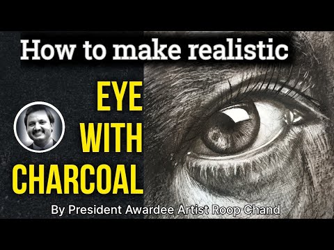 shading an eye || how to shade a realistic eye step by... Realistic Eye step by step complete demo by President Awardee Artist ...