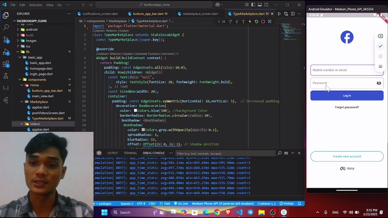 Presentation about Clone Facebook App Project with flutter - YouTube