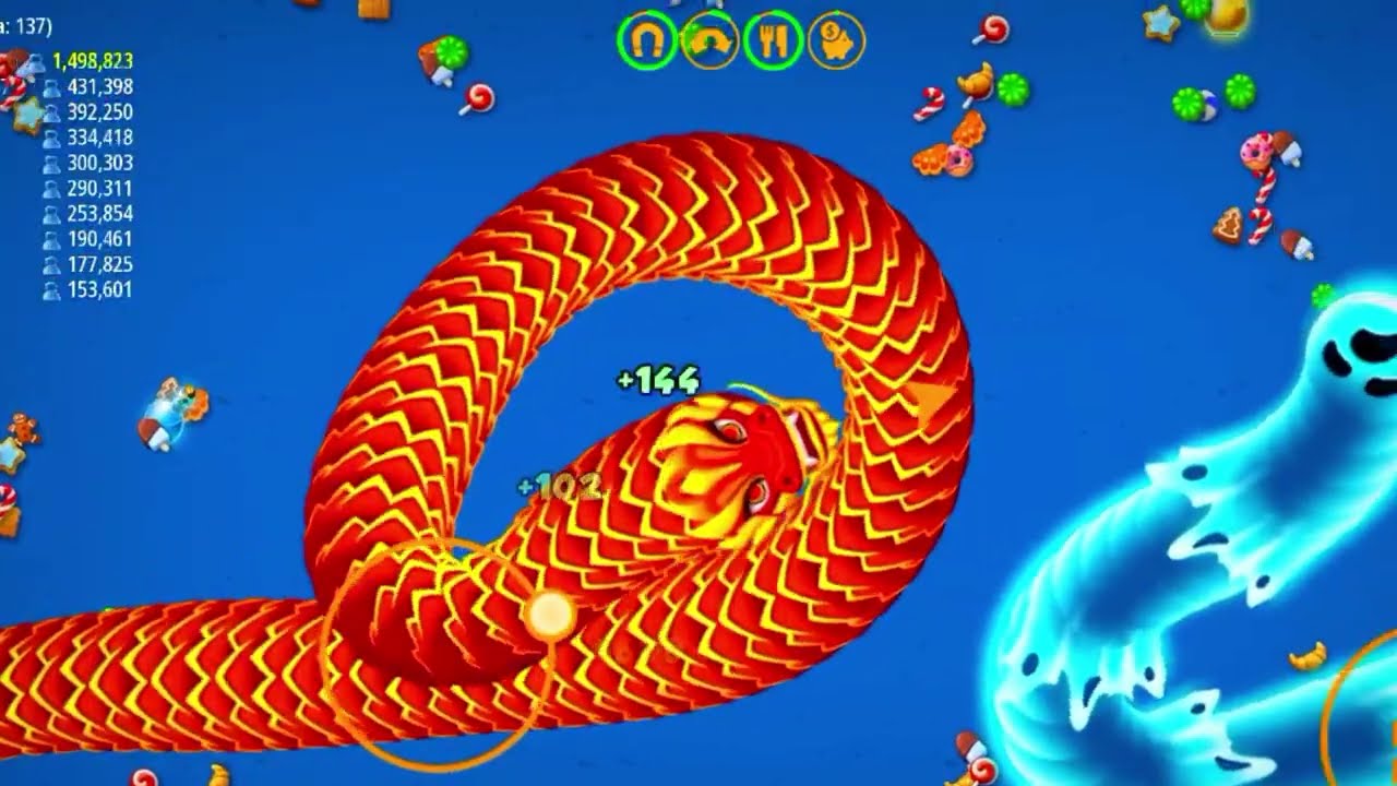 #wormszone 🪱 ||Rắn Săn MồiBIGGEST SNAKE |Epic Worms Zone BestGameplr #snakegame