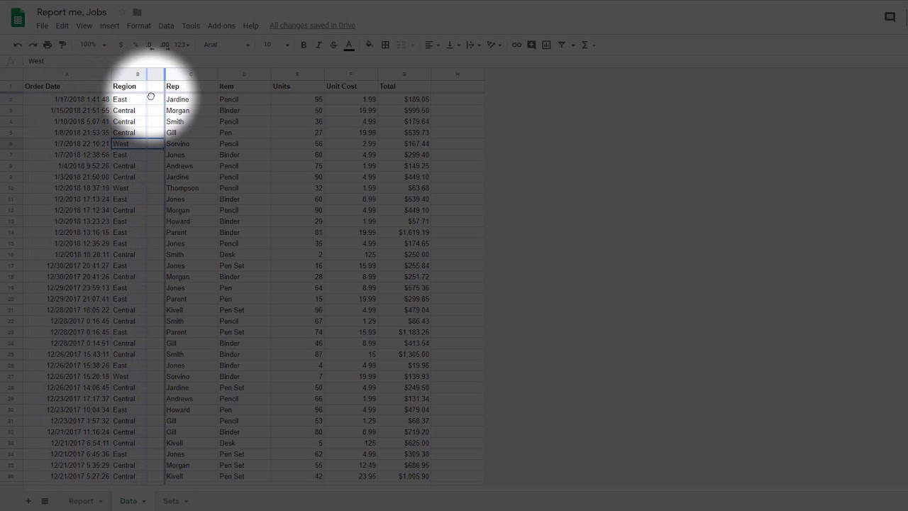 SheetSpam#1. Freeze Rows in Google Sheets - YouTube