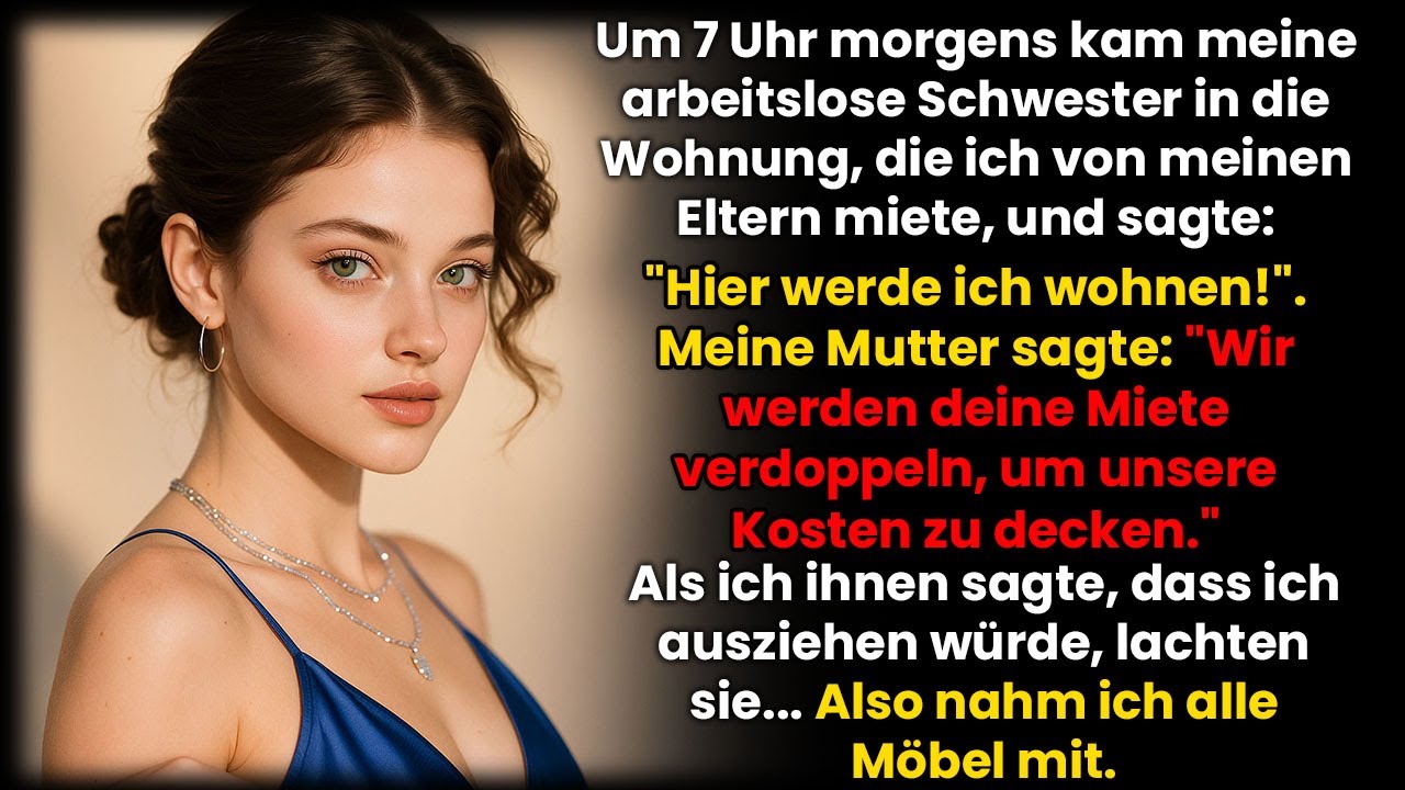 Meine arbeitslose Schwester kam in meine Wohnung und rief; ‚Hier werde ich wohnen!‘