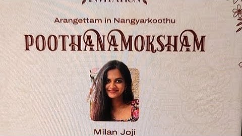 ARAGETTAM - NANGIARKOOTHU - POOTHANAMOKSHAM - MILAN JOJI