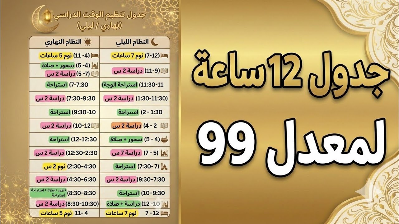 نصائح للدراسة في رمضان وجداول دراسية ليلية ونهارية