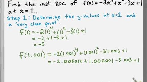 Estimating Instantaneous Rates of Change