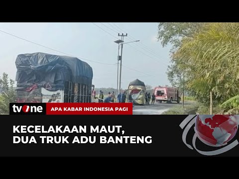 Dua Truk Terlibat Kecelakaan Maut, Dua Sopir Alami Luka Serius Mengenaskan | AKIP tvOne