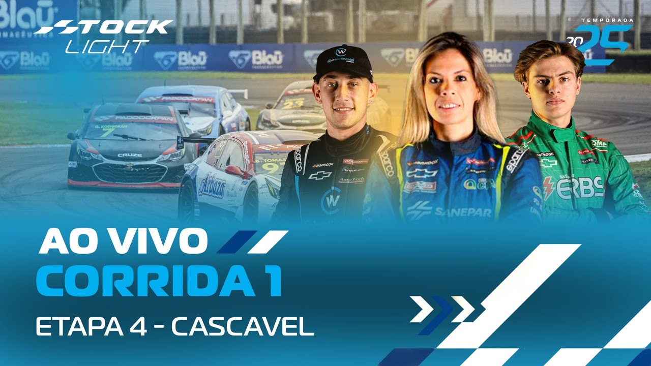 STOCK LIGHT 2025 AO VIVO | 4ª ETAPA - CORRIDA 1 | CASCAVEL, PARANÁ