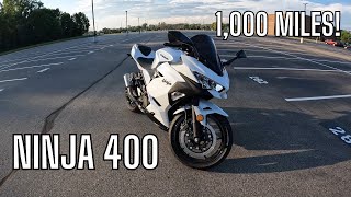 1,000 MILE REVIEW OF MY NINJA 400!