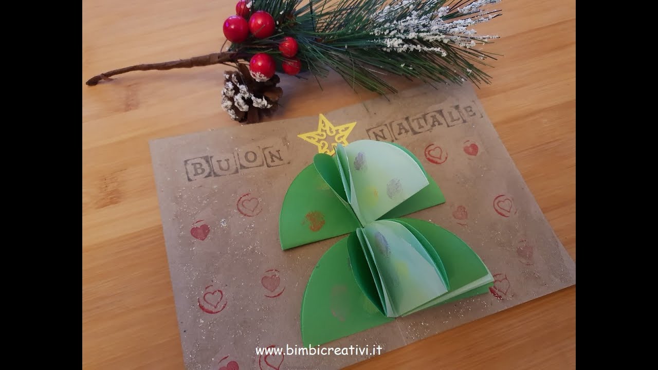 NATALE: BIGLIETTO FAI DA TE CON ALBERO (POP-UP) - YouTube
