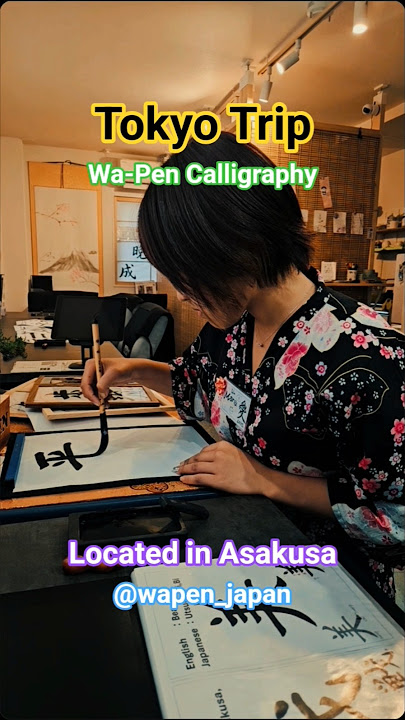 Traditonal Brush Writing Experience | Japanese Kanji Wapen Japan Calligraphy Asakusa