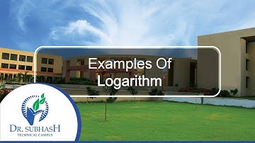 Basic Mathematics :: Lecture 7 : Ch-1 : Logarithm : Examples of logarithm- By S M Ramchandani