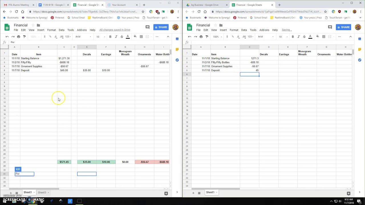 Google Sheets Balance Sheet YouTube