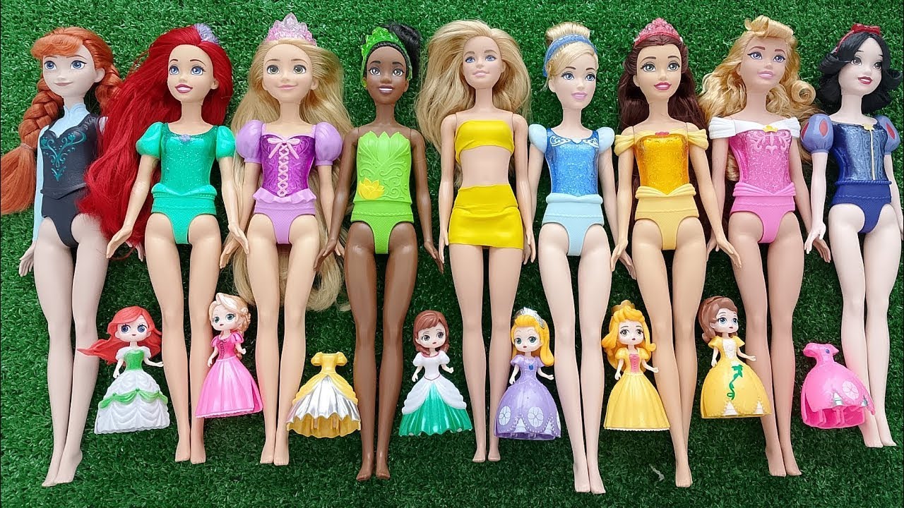 Mattel Disney Princesses Dress up Ariel, Rapunzel, Belle, Tiana, Sindirella, Mulan DIY