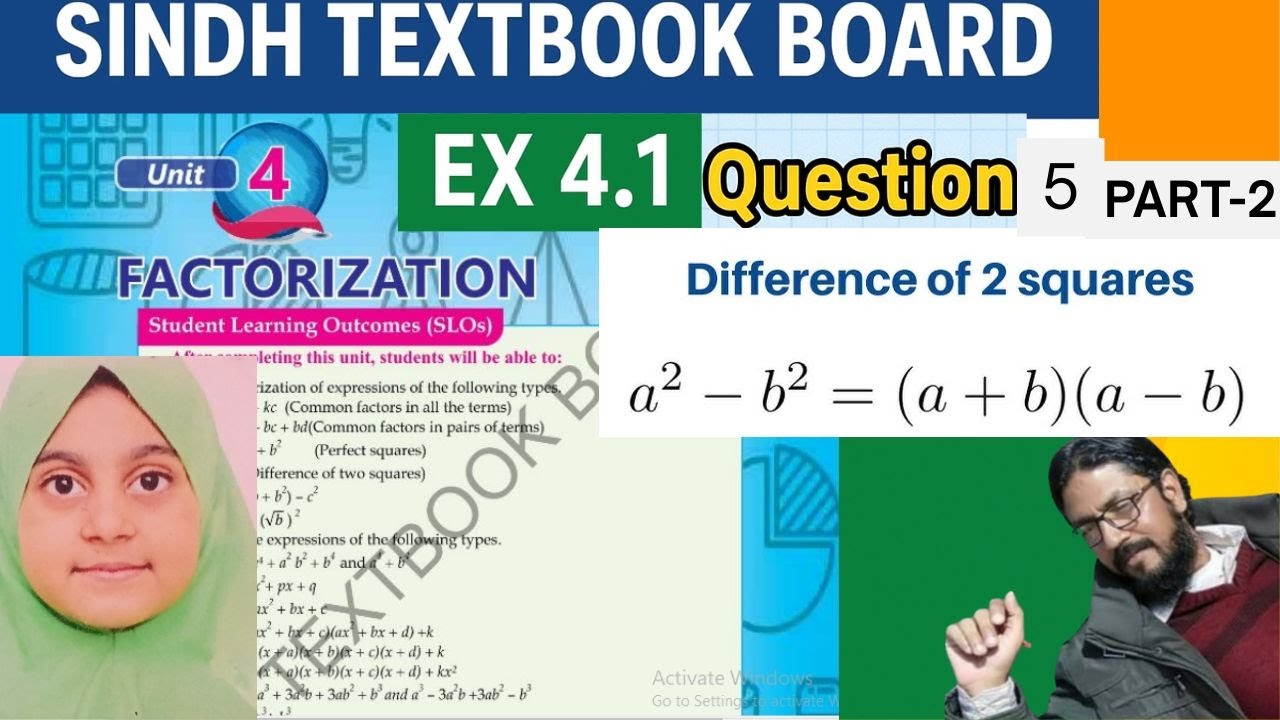 Ex 4.1 Q5 Part 2 | Factorization | Chapter 4 Class 9 Maths | Sindh ...