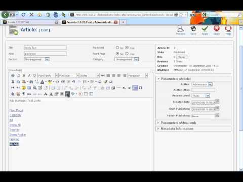 Joomla Plugin. JCE Advanced Link For AdsManager. Video Manual