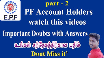 PF Account problems Doubts and solutions  part-2 /Tech and Technics
