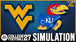 West Virginia Week 11 Simulation vs Kansas College Football 27