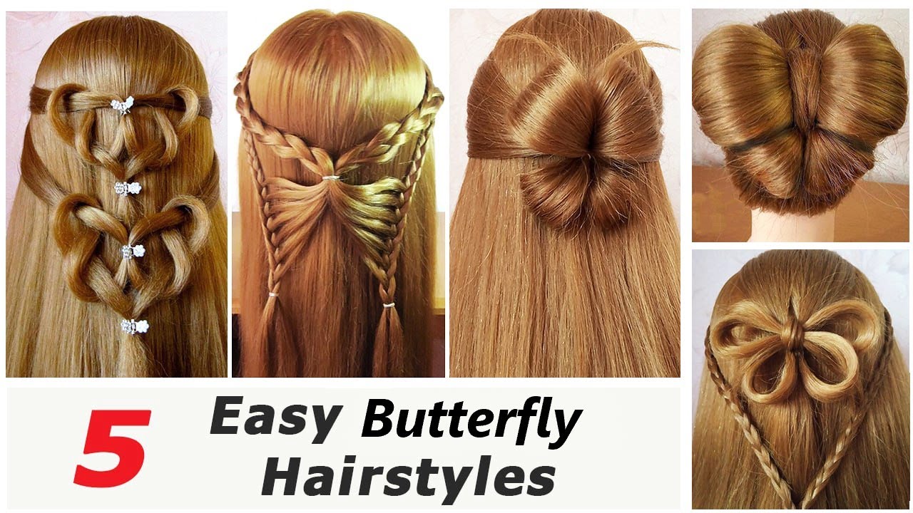 3 Fancy Butterfly Hairstyle for Party Look ???? Hairstyles for Girls ???? Coiffures avec Noeud Papillon