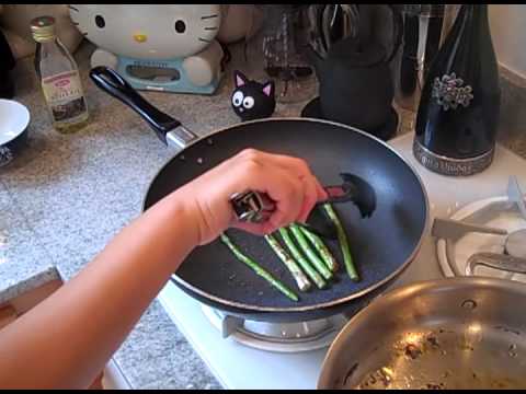 Angel Hair Pasta with Asparagus & Poached Egg