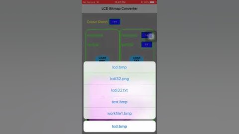 LCD to BMP Converter for iOS