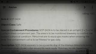 Scp-1424 Patches Object Cl Safe Reading By Nfb