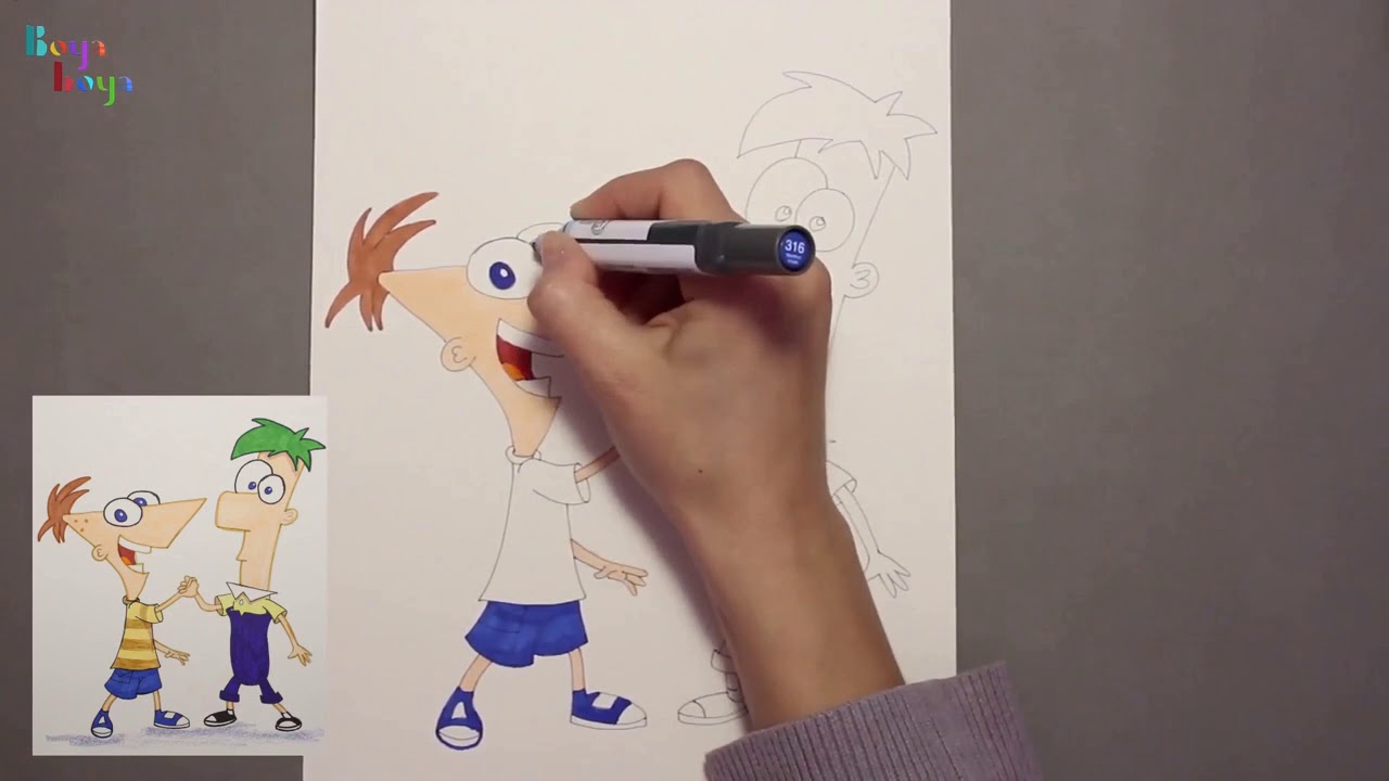 Phineas and ferb coloring pages youtube