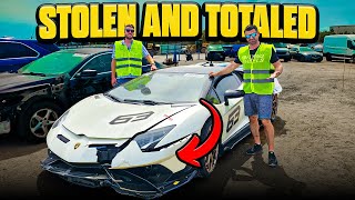 We Found the Famous Crashed and Stolen Lamborghini Aventador SVJ at a Copart Auction - Flying Wheels