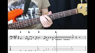 Video thumbnail of "Melissa Etheridge - Bring Me Some Water (Bass cover with tabs)"
