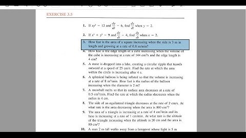 Calculus 30 3.5 (#3) Related Rates Example