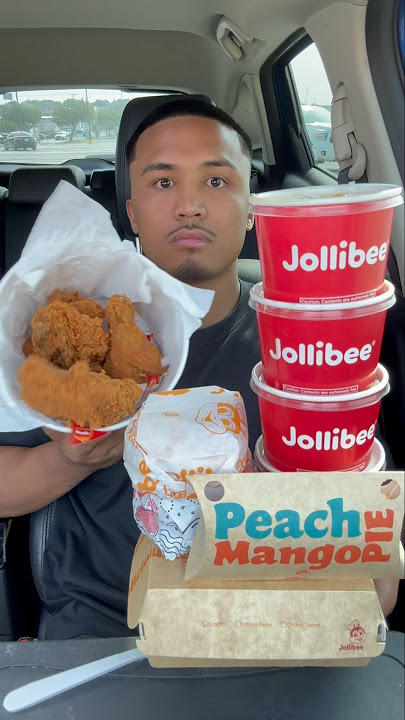 Trying Jollibee CHICKEN🍗 #shorts #chicken