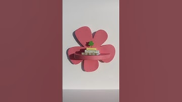 DIY Flower Wall Shelf 🌸🍀 | Cute & Easy Room Decor Idea #shorts #walldecor