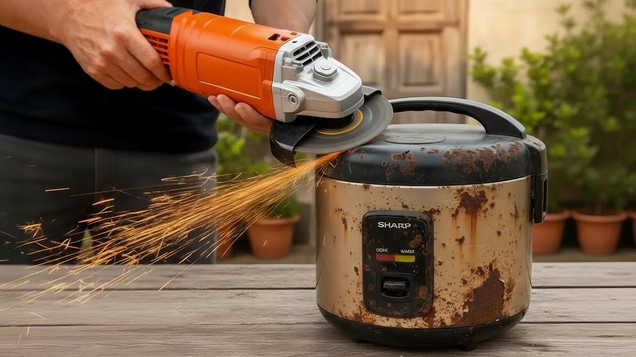Rusty Rice Cooker Don't throw away your old rice cooker until you see this! Take it apart ...
