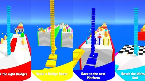 Bridge Stacker Runner 👉 New Hyper Casual gameplay #bridgerace #gameplay