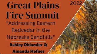 Addressing Eastern Redcedar in the Nebraska Sandhills
